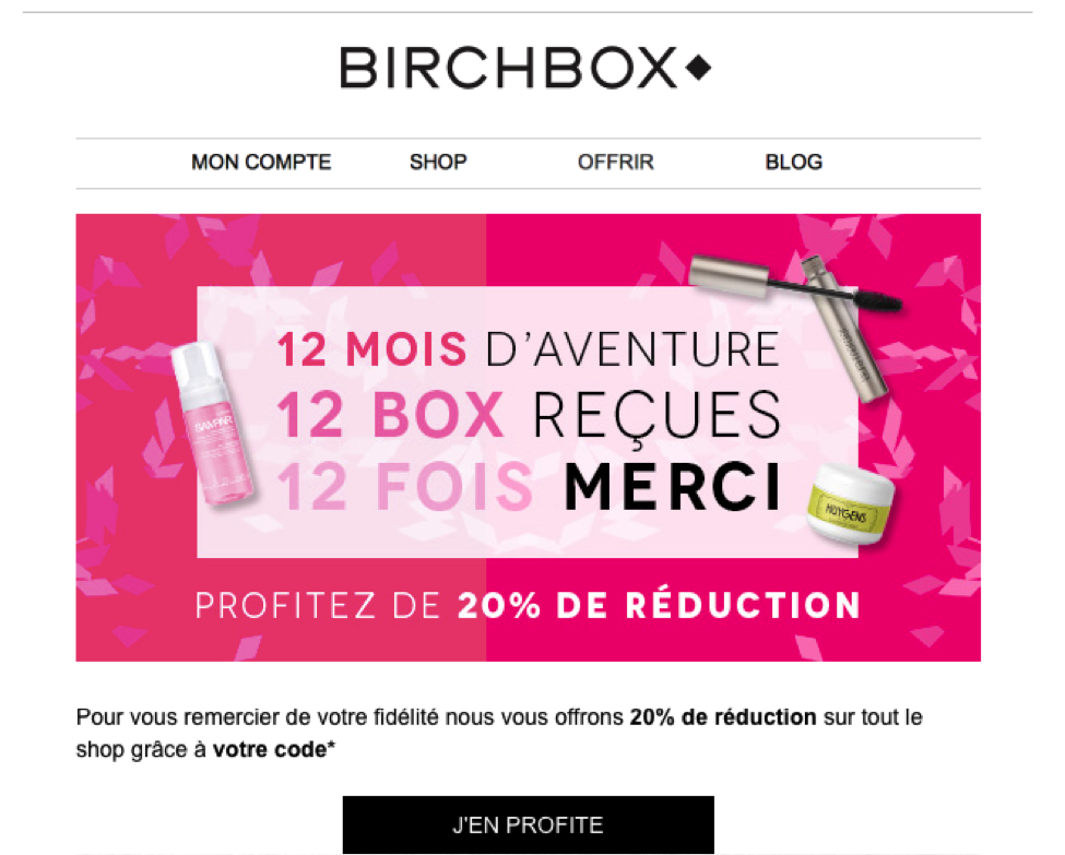 birchbox email